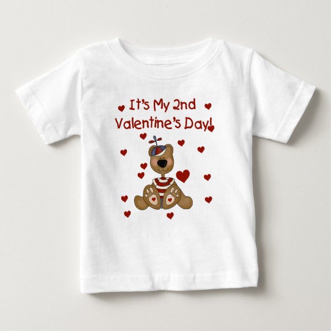 Junge Bären 2. Valentinstag Baby T-shirt (Vorderseite)