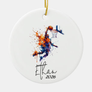 Junge Basketball-Schmuck, Basketball-Schmuck Keramik Ornament