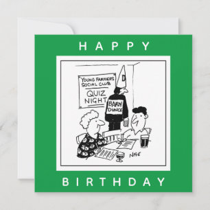 Junge Bauern haben einen ruhigen nächtlichen Carto Karte