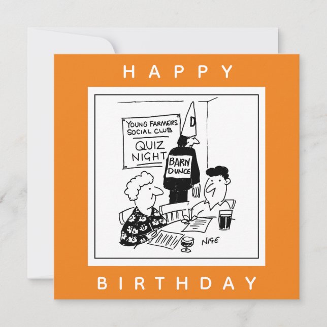 Junge Bauern haben einen ruhigen nächtlichen Carto Karte (Vorderseite)