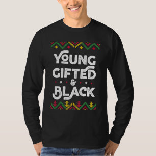 Junge begabte und schwarze afrikanische Geschichte T-Shirt