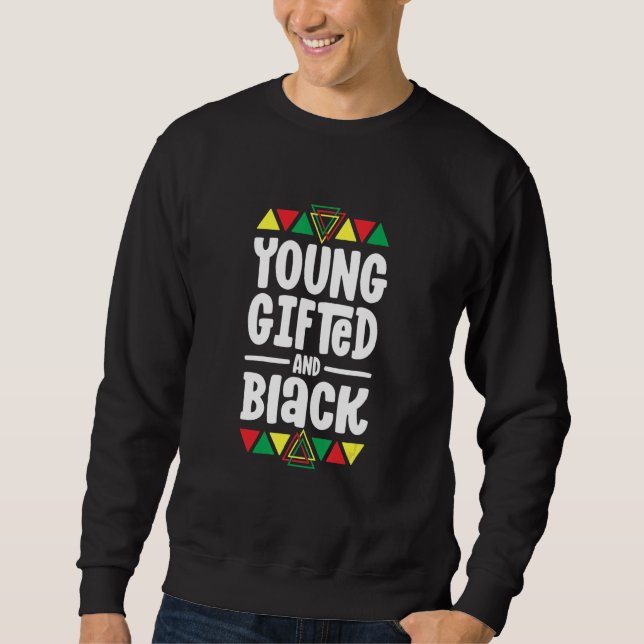 Junge begabte und schwarze Geschichtsshirts für Ki Sweatshirt (Vorderseite)