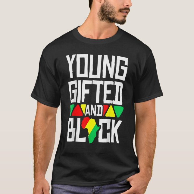 Junge, begabte und schwarze Stolz afrikanische sch T-Shirt (Vorderseite)