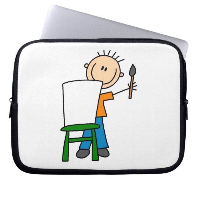 Junge beim Malen Laptopschutzhülle (Vorderseite)