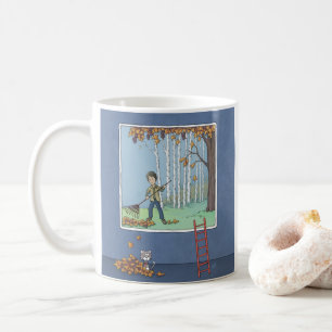 Junge Blätter Kaffee Tasse