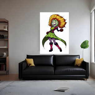 junge Blume Art der AI Poster