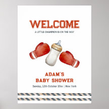 Junge boxt kleiner Champion Baby Shower Willkommen