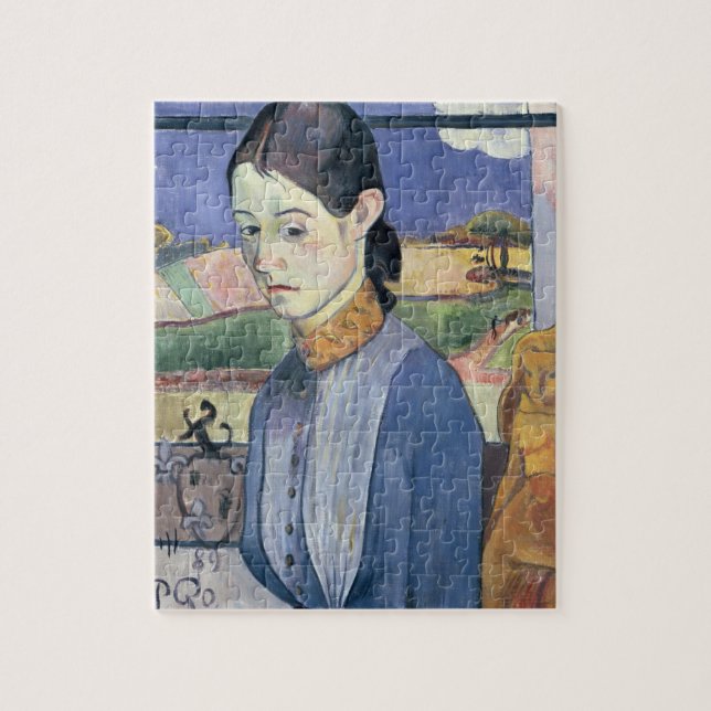 Junge bretonische Frau, 1889 (Öl auf Leinwand) Puzzle (Vertikal)