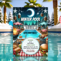 Junge bruh Barbeque Winter Pool Party 13. Geburtst