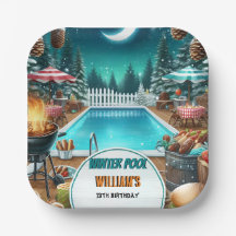 Junge bruh Barbeque Winter Pool Party 13. Geburtst