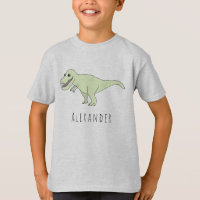 Junge Cool Doodle T-Rex Dinosaurier mit Name
