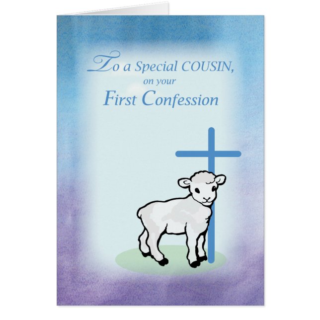 Junge Cousin Erstes Geständnis mit Lamm und Kreuz (Vorne)