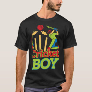 Junge Cricket-Spieler-Design für Athleten - Cricke T-Shirt