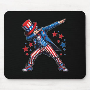 Junge Dabbing 4. Juli American Flag USA Jungs Kind Mousepad