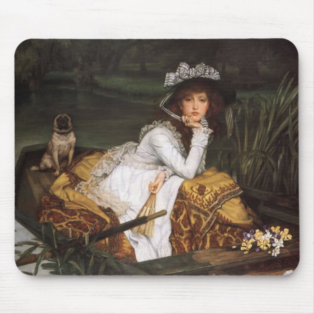Junge Dame in einem Boot Mousepad (Vorne)