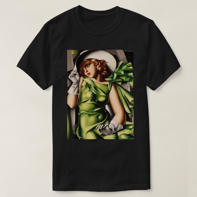 Junge Dame mit Handschuhen von Lempicka  T-Shirt (Design vorne)