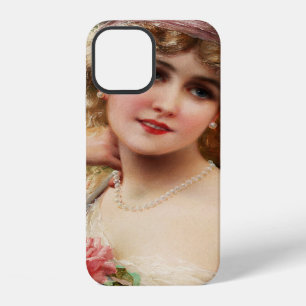 Junge Dame mit Rosen von Emile Vernon iPhone Hülle