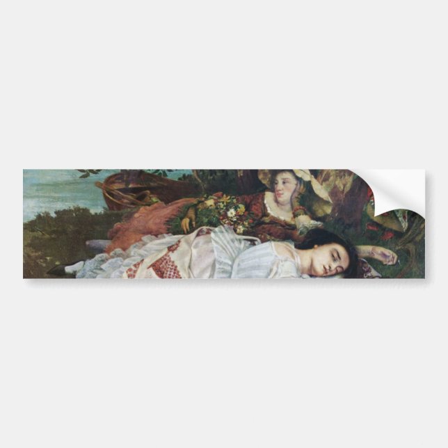 Junge Damen am Seine-Ufer (Sommer) Autoaufkleber (Vorne)