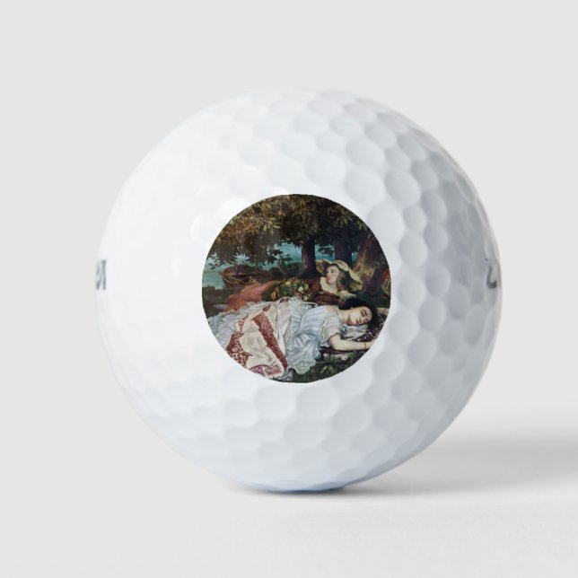 Junge Damen am Seine-Ufer (Sommer) Golfball (Vorderseite)