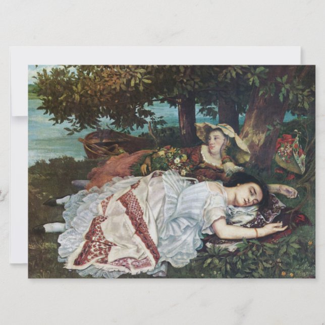 Junge Damen am Seine-Ufer (Sommer) Karte (Vorderseite)