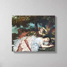 Junge Damen am Seine-Ufer (Sommer) Leinwanddruck