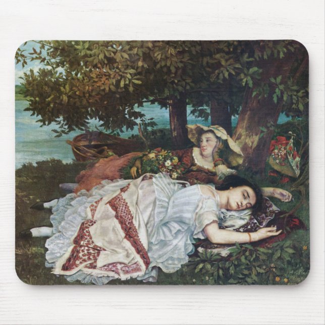 Junge Damen am Seine-Ufer (Sommer) Mousepad (Vorne)