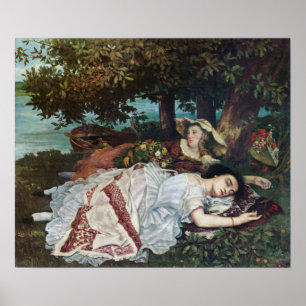 Junge Damen am Seine-Ufer (Sommer) Poster