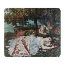 Junge Damen am Seine-Ufer (Sommer) Schneidebrett