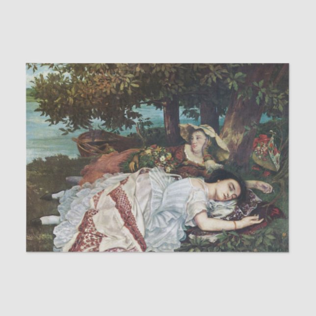 Junge Damen am Seine-Ufer (Sommer) Seidenpapier (Vorderseite)