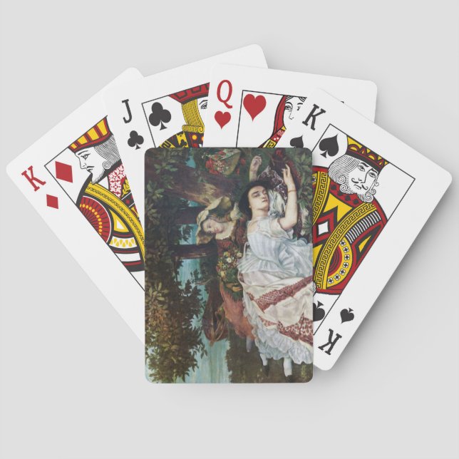 Junge Damen am Seine-Ufer (Sommer) Spielkarten (Rückseite)