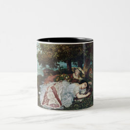 Junge Damen am Seine-Ufer (Sommer) Zweifarbige Tasse