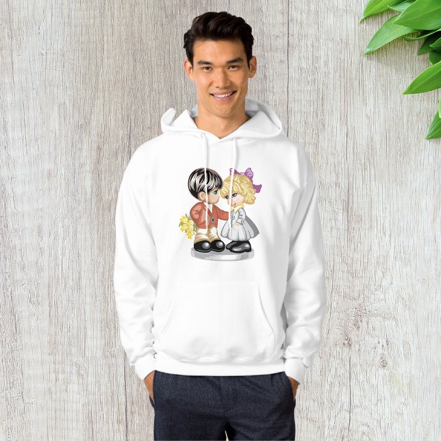 Junge, der einer Girl-Blume Mens Hoodie gibt (Von Creator hochgeladen)