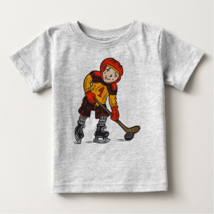 Junge, der Hockey spielt Baby T-shirt
