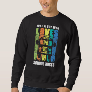 Junge, der Liebe Schulbusfahrer öffentlichen Verke Sweatshirt