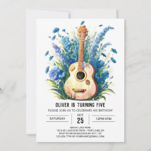 Junge der Whimsikgitarre zum Geburtstag Einladung