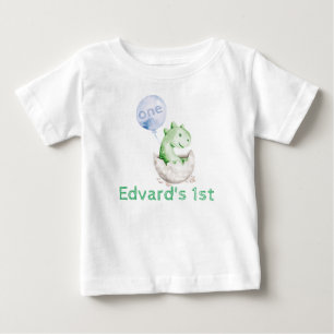 Junge Dinosaurier 1. Geburtstags-Shirt Baby T-shirt