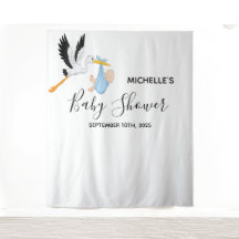 Junge Dusche Storch weißes Foto Hintergrund