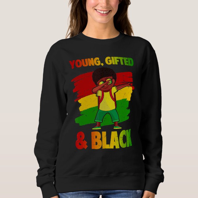 Junge Ed & Black History Monat Kinder Niedliches D Sweatshirt (Vorderseite)