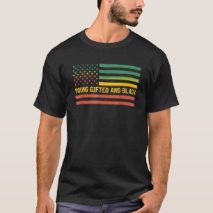 Junge Ed und schwarze Geschichte - US Flag Afrika  T-Shirt