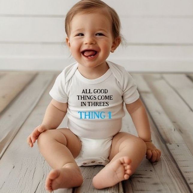 Junge ein Stück für Triplets, Triplets Geschenkide Baby Strampler (Thing 1-2-3 Bodysuit for Triplets)