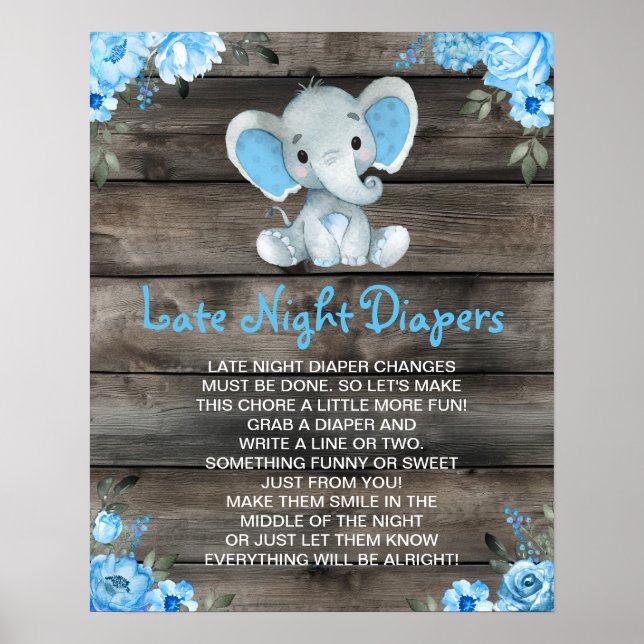Junge Elephant Spätdiapers Baby Showspiel Poster (Vorne)