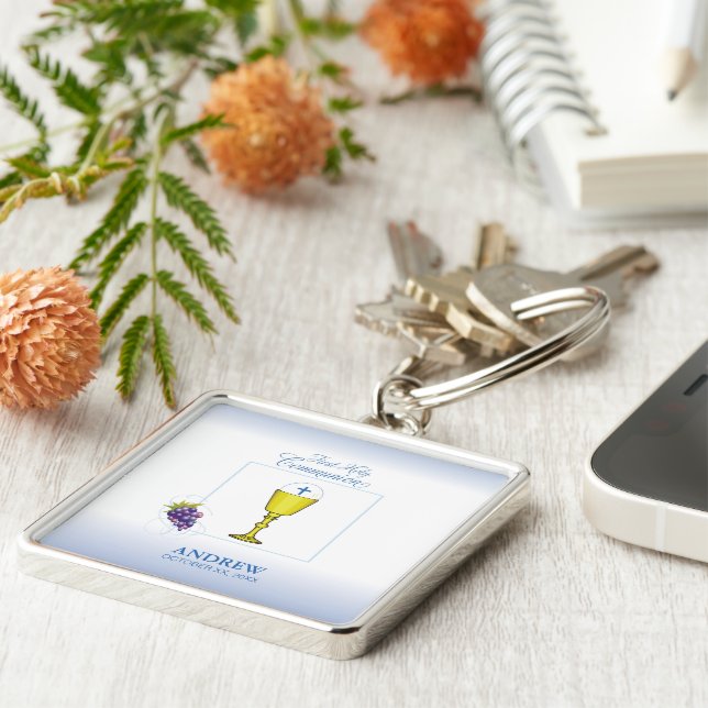 Junge Erste Kommune, Chalice mit Gastgeber und Tra Schlüsselanhänger (Seite)