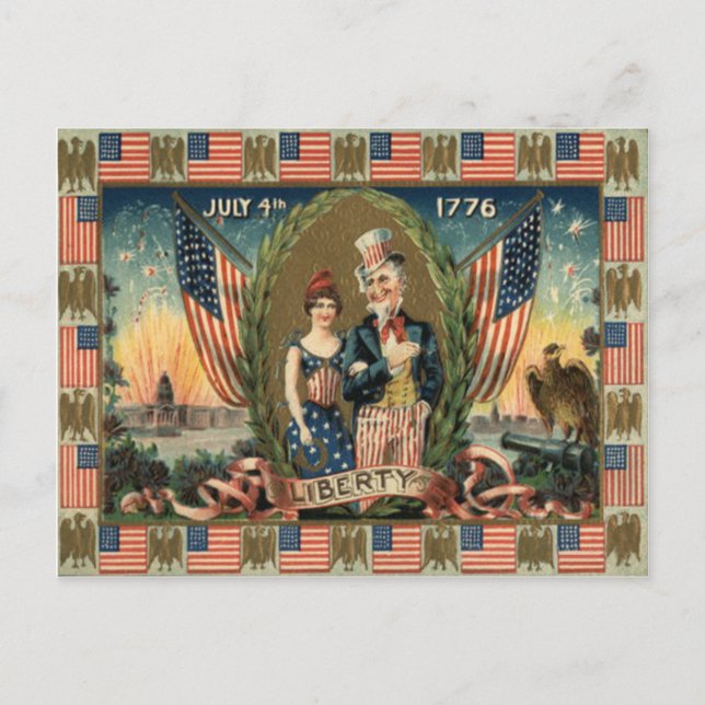 Junge Feuerwerkskörper Feuerwerk US-Flagge Postkarte (Vorderseite)