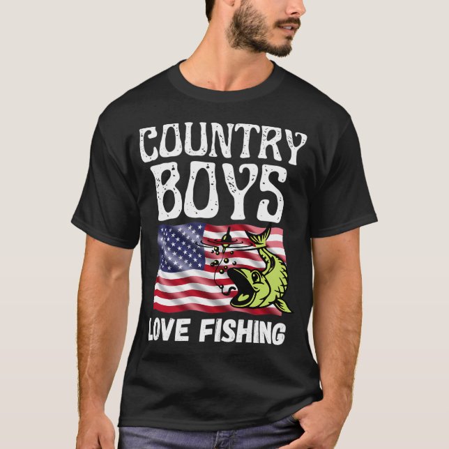 Junge fischt vom Mond - Weiß T-Shirt (Vorderseite)