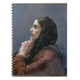 Junge Frau an Gebet, 1879 (Öl auf Leinwand) Notizblock