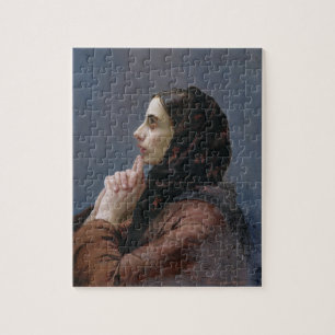 Junge Frau an Gebet, 1879 (Öl auf Leinwand) Puzzle