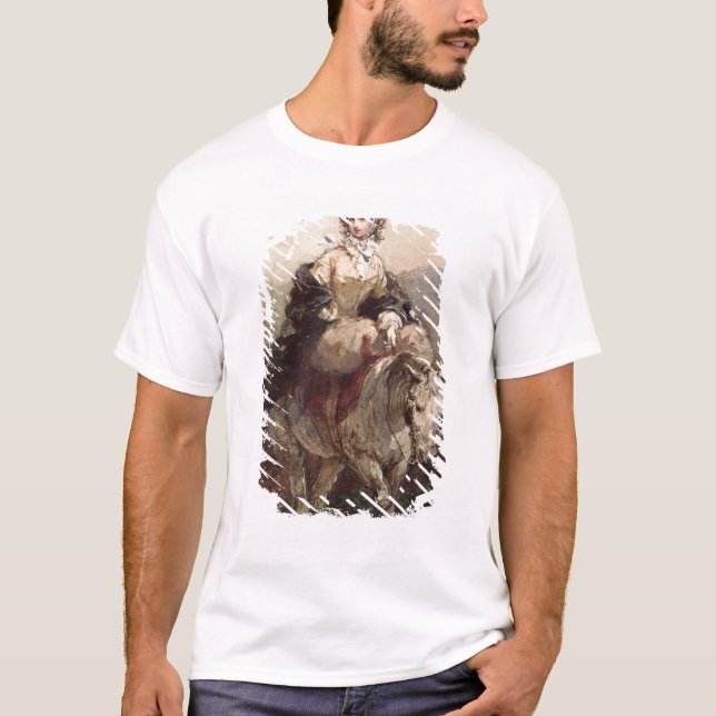Junge Frau auf einem Pferd T-Shirt (Vorderseite)