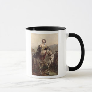 Junge Frau auf einem Pferd Tasse