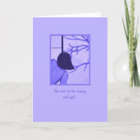 Junge Frau auf Shoji Screen Birthday Card