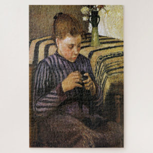 Junge Frau, die ihre Strümpfe von Pissarro bewunde Puzzle